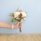 Buquê De Flor Artificial Dálias Off-white | Flores Permanente